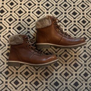 Faux Fur Lined leather boots